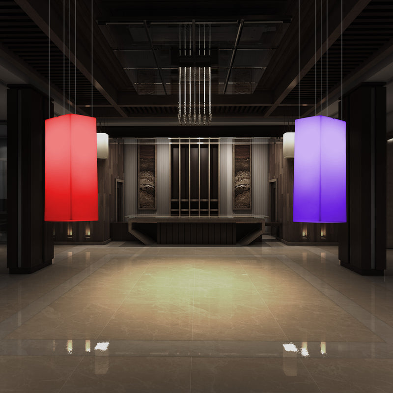 LED hanglamp, Multi Color Moderne RGB Plafondlamp, 80x30cm, Sfeerverlichting met Afstandsbediening