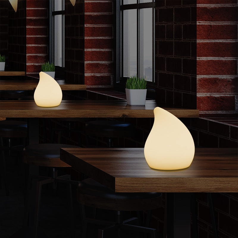 Designer LED Tafellamp voor Nachtkastje, 20cm hoog Uniek E27 Traan, Sfeerverlichting, Warm Wit