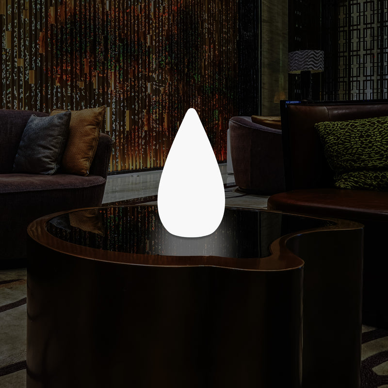 37cm LED Decoratieve Tafellamp, Waterdruppel E27 Vloerlamp voor Woonkamer, Wit