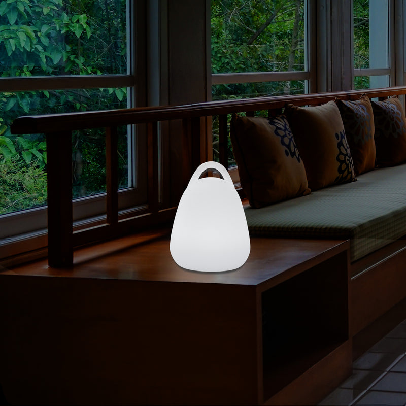 LED Lantaarn, Decoratieve Tafellamp voor de Woonkamer met Witte E27-lamp, 23cm, Sfeerlicht