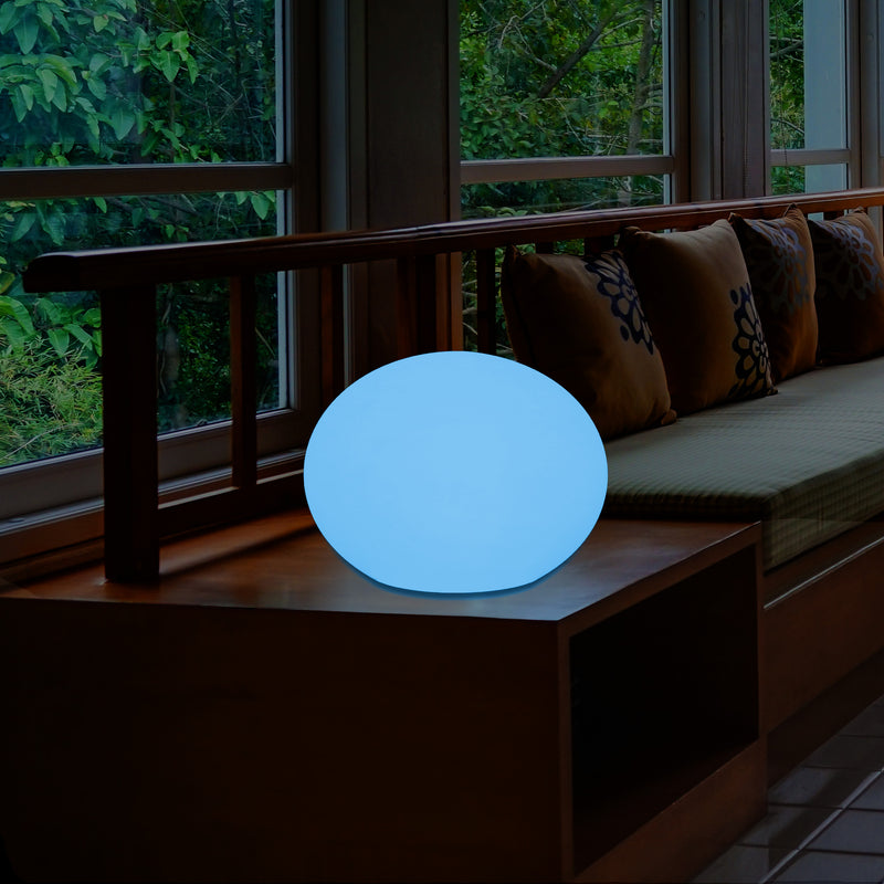 Designer LED RGB Tafellamp, Unieke Keurveranderend 3D Licht Ovaal Sfeerverlichting,