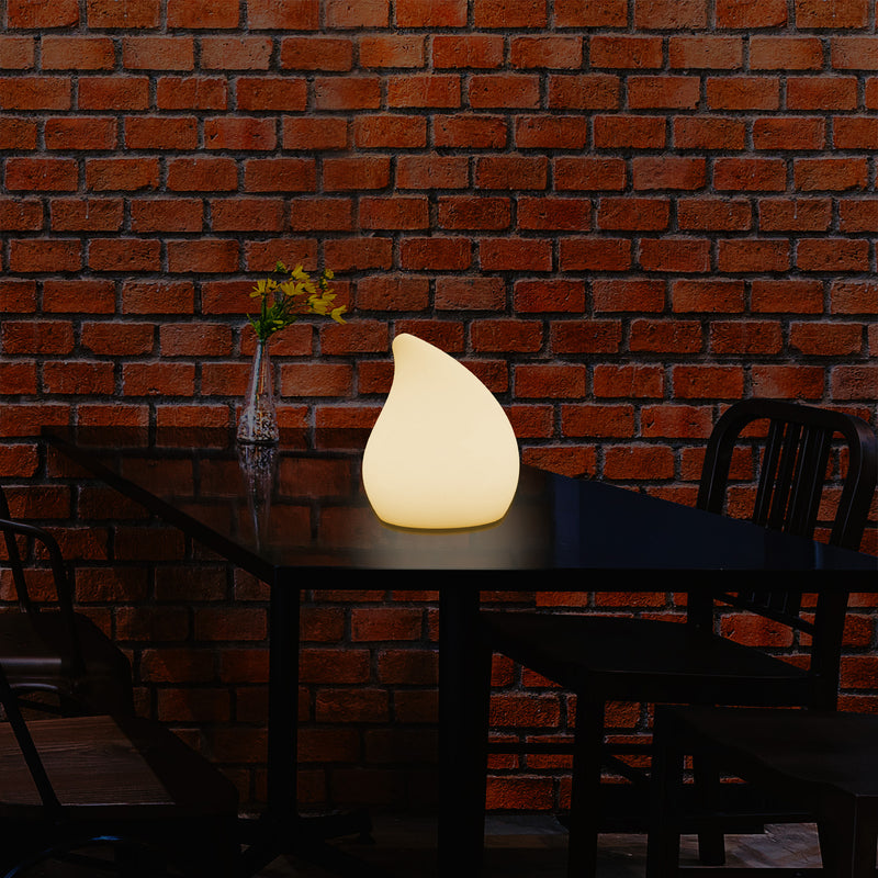 Designer LED Tafellamp voor Nachtkastje, 20cm hoog Uniek E27 Traan, Sfeerverlichting, Warm Wit