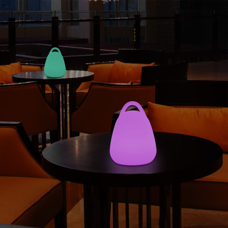 Dimbare Multi Color LED Tafellamp, RGB Sfeerverlichting met Afstandsbediening, Lantaarn