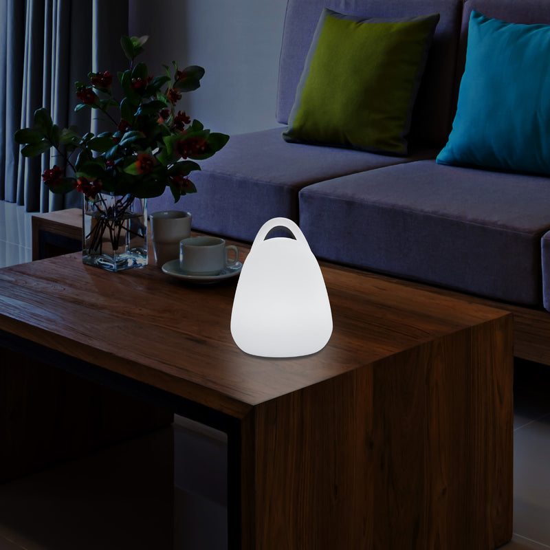 LED Lantaarn, Decoratieve Tafellamp voor de Woonkamer met Witte E27-lamp, 23cm, Sfeerlicht