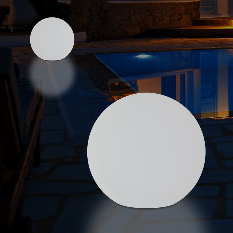 Buitenlamp LED Patio Verlichting, Op Netvoeding, 30cm Dimbare RGB Bol Lamp, 5V met Afstandsbediening