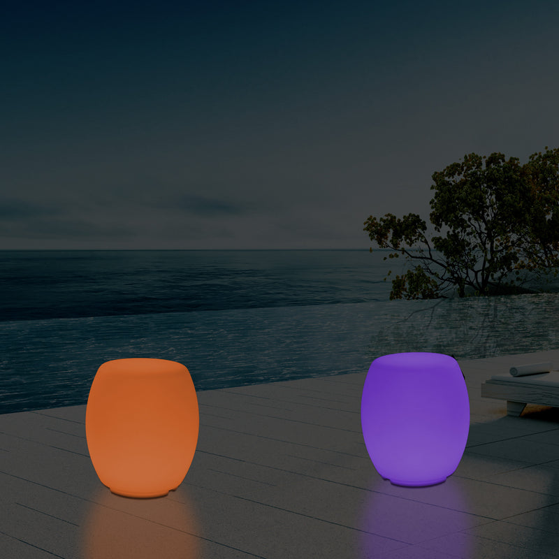 Buitenlamp, Kleur Veranderende LED Kruk, Zitbank, Netvoeding Patio Lamp, Sfeerlicht