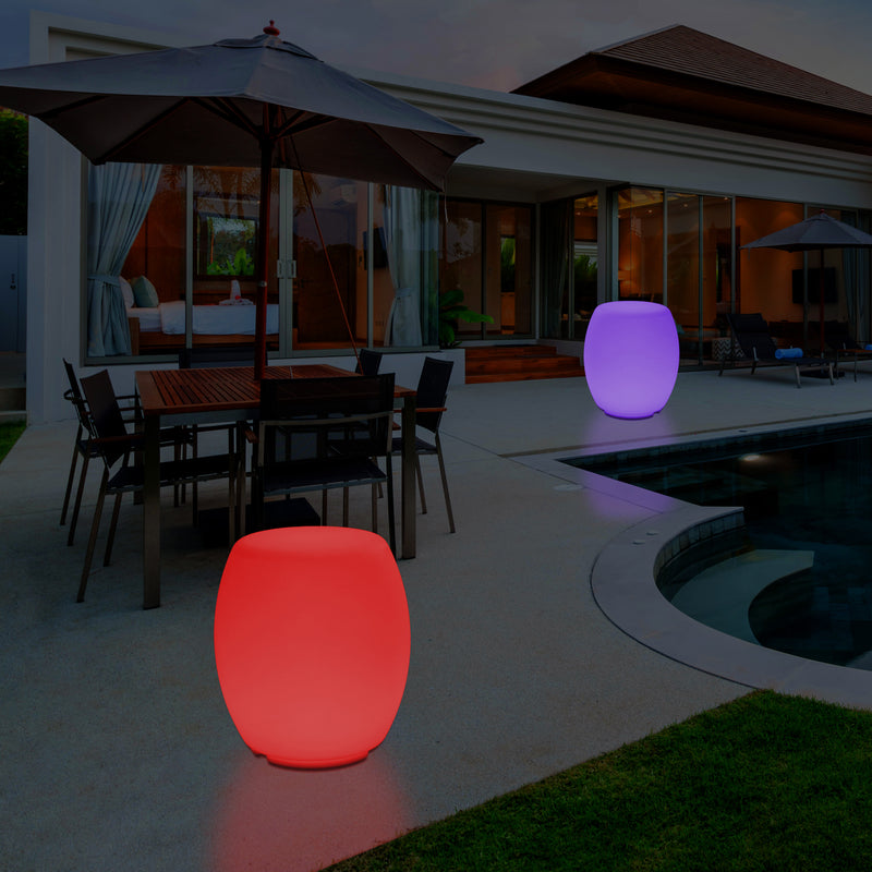Buitenlamp, Kleur Veranderende LED Kruk, Zitbank, Netvoeding Patio Lamp, Sfeerlicht
