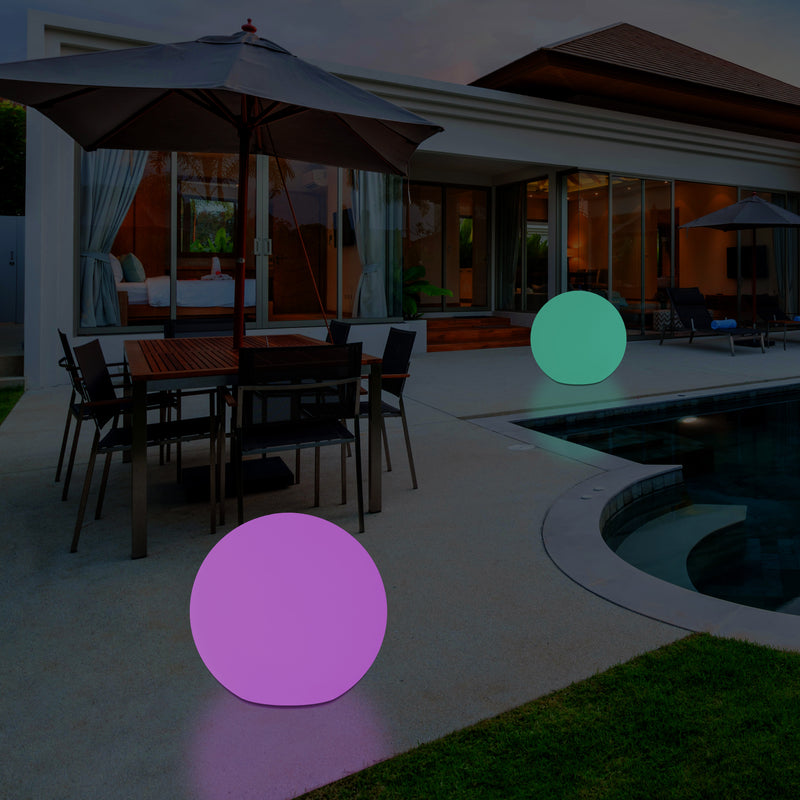 Buitenlamp, Vloerlamp, Tuinverlichting, Op Netvoeding, Dimbare RGB Patio Verlichting, 40cm 400mm