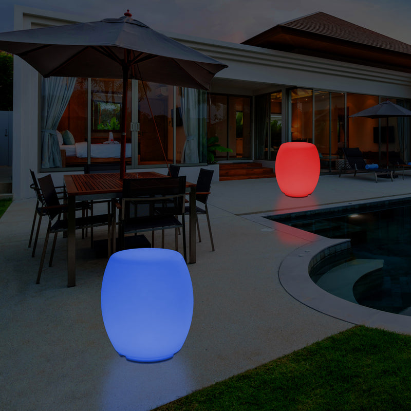 Buitenlamp, Kleur Veranderende LED Kruk, Zitbank, Netvoeding Patio Lamp, Sfeerlicht