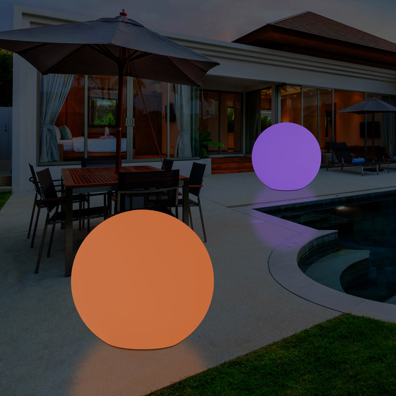 Tuinlamp op Netvoeding, 50cm Multi Color Lichtbol, RGB, Buitenverlichting, Meerkleurig