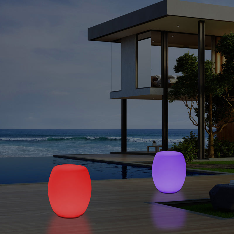 Buitenlamp, Kleur Veranderende LED Kruk, Zitbank, Netvoeding Patio Lamp, Sfeerlicht