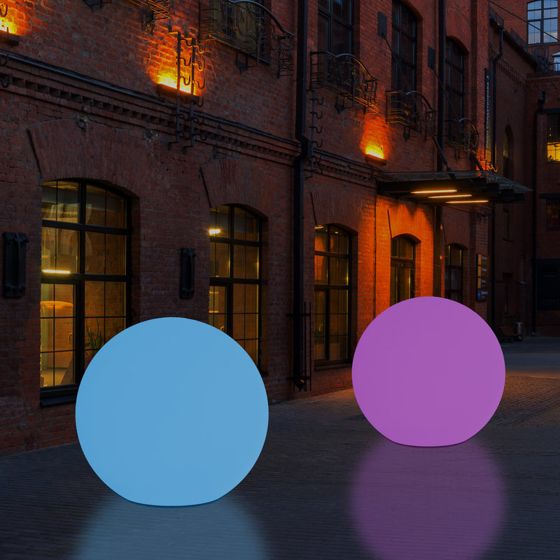 Tuinlamp op Netvoeding, 50cm Multi Color Lichtbol, RGB, Buitenverlichting, Meerkleurig
