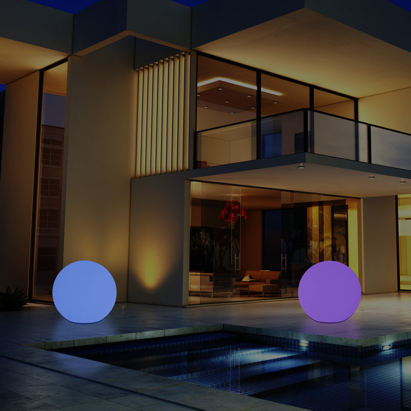 Buitenlamp, Vloerlamp, Tuinverlichting, Op Netvoeding, Dimbare RGB Patio Verlichting, 40cm 400mm