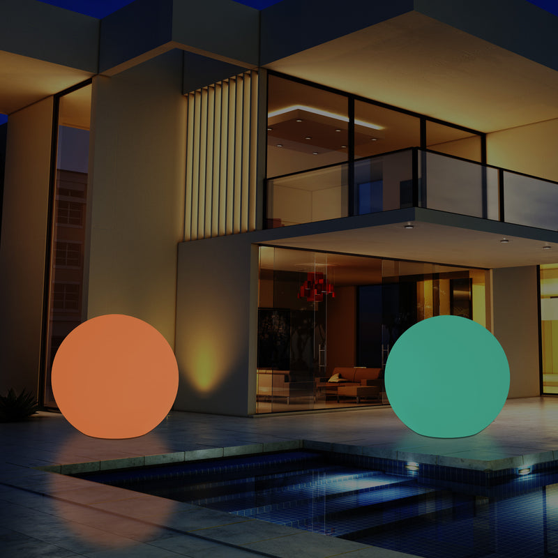 Tuinlamp op Netvoeding, 50cm Multi Color Lichtbol, RGB, Buitenverlichting, Meerkleurig