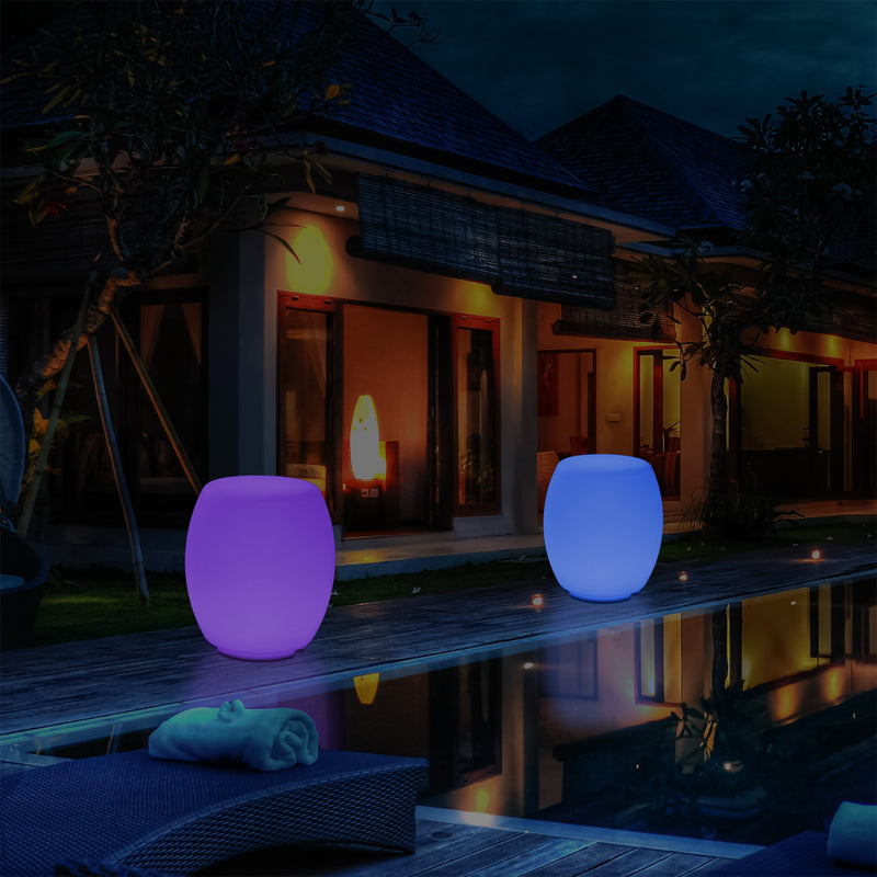 Buitenlamp, Kleur Veranderende LED Kruk, Zitbank, Netvoeding Patio Lamp, Sfeerlicht