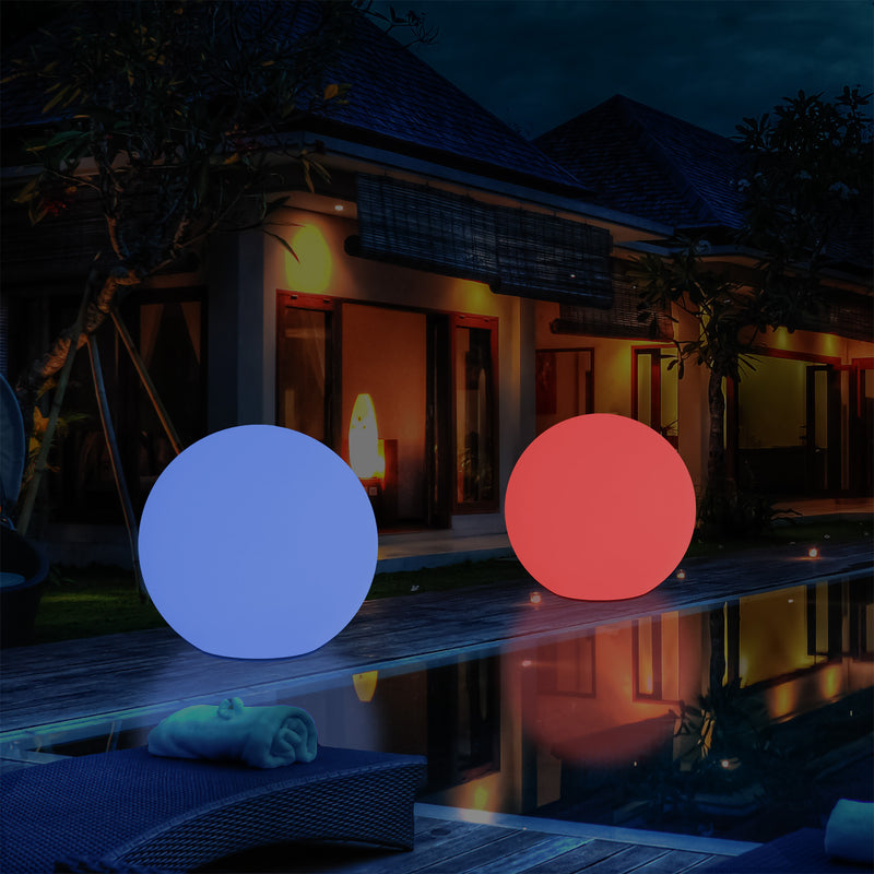 Tuinlamp op Netvoeding, 50cm Multi Color Lichtbol, RGB, Buitenverlichting, Meerkleurig