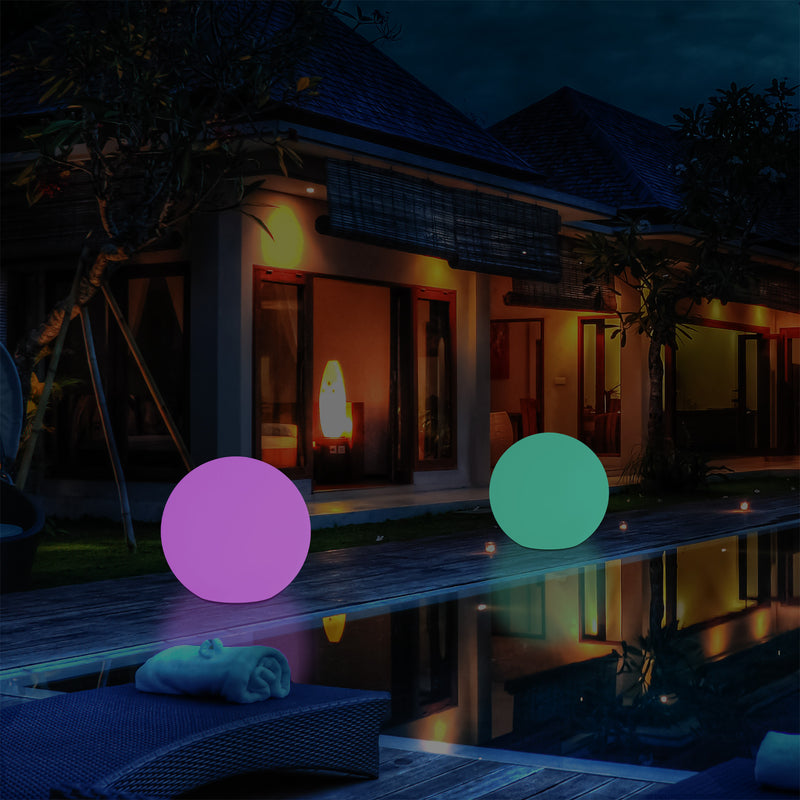 Buitenlamp, Vloerlamp, Tuinverlichting, Op Netvoeding, Dimbare RGB Patio Verlichting, 40cm 400mm