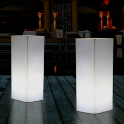 LED Zuil Vloerverlichting, Draadloze Lichtzuil Buitenlamp Patio Vloerlamp, 110 x 30 cm