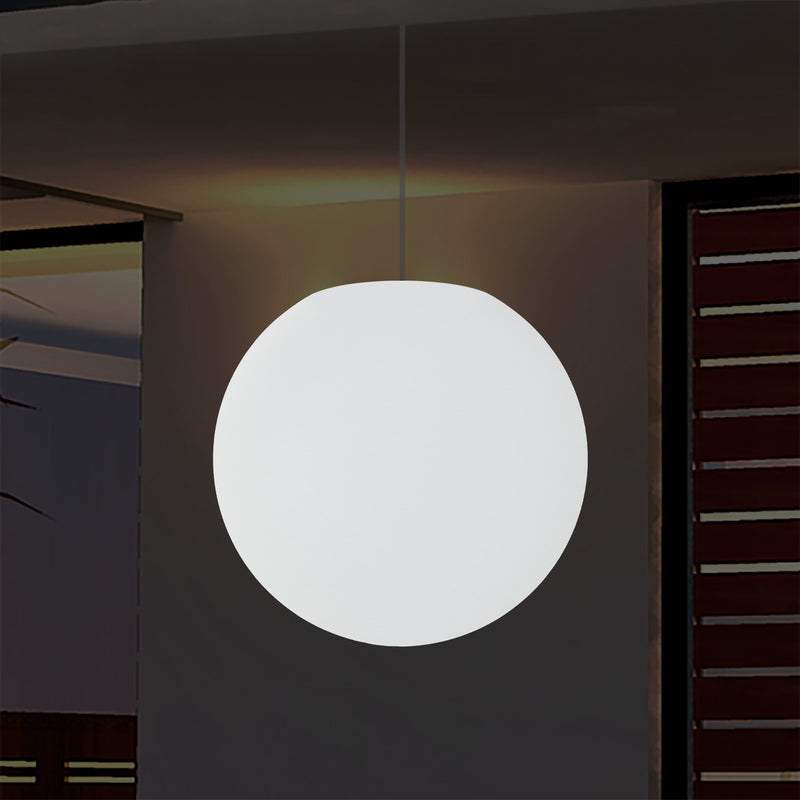 Buitenlamp op Netvoeding, LED Plafondlamp, 30cm Bol, Meerkleurig, Kleurveranderend