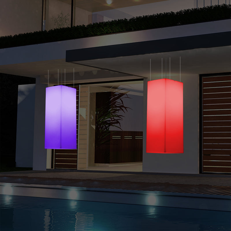 Buitenverlichting, Plafondlamp, Tuinverlichting 110 x 30cm LED Hanglamp, RGB met Afstandsbediening