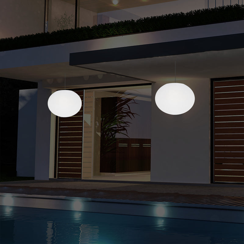 Hanglamp Terraslamp, Tuinverlichting, Sfeerlicht LED Hanglamp op Netvoeding, 27cm RGB