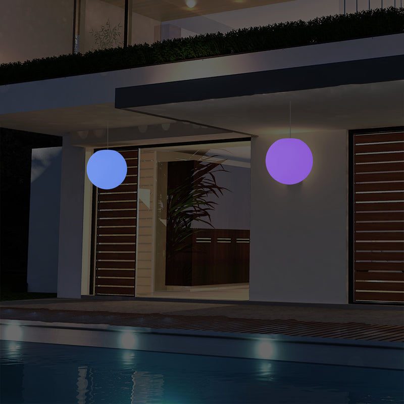 25cm LED Bol Hanglamp, Kleurveranderende LED Lamp met Afstandbediening, Plafondlamp