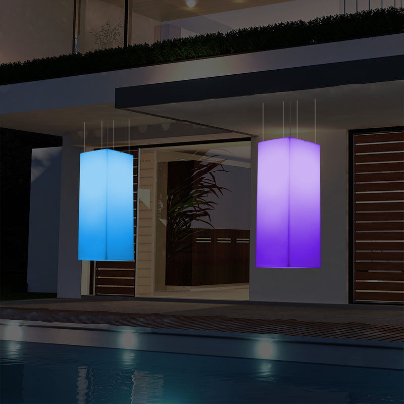 Buitenverlichting, Plafondlamp, Tuinverlichting 110 x 30cm LED Hanglamp, RGB met Afstandsbediening