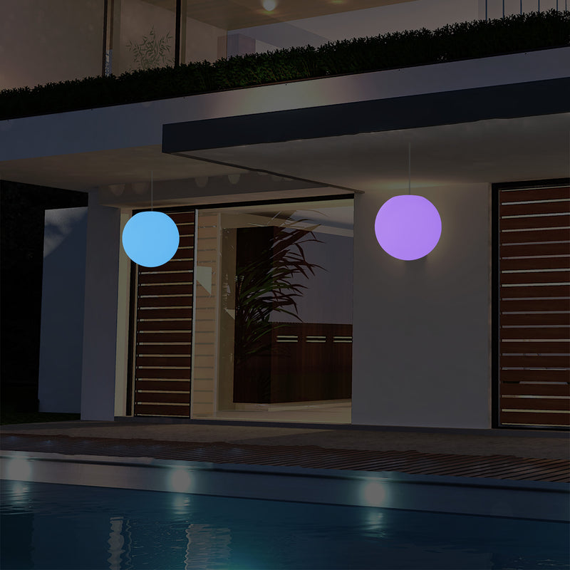 25cm LED Bol Hanglamp, Kleurveranderende LED Lamp met Afstandbediening, Plafondlamp