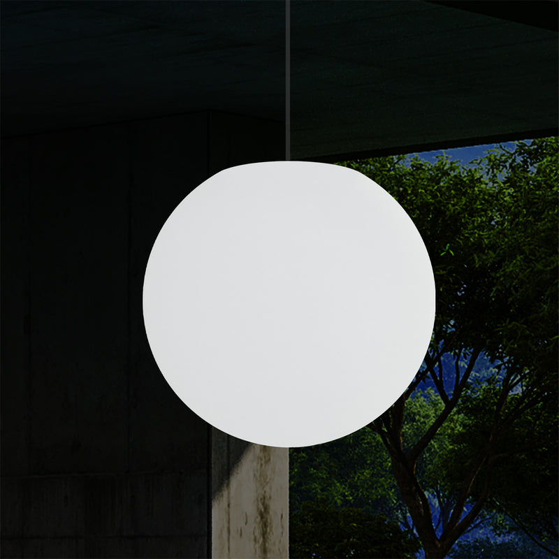 Terras LED Hanglamp, 40cm Bol Plafondlamp op Netvoeding, 5V Laagspanning, Buitenlamp