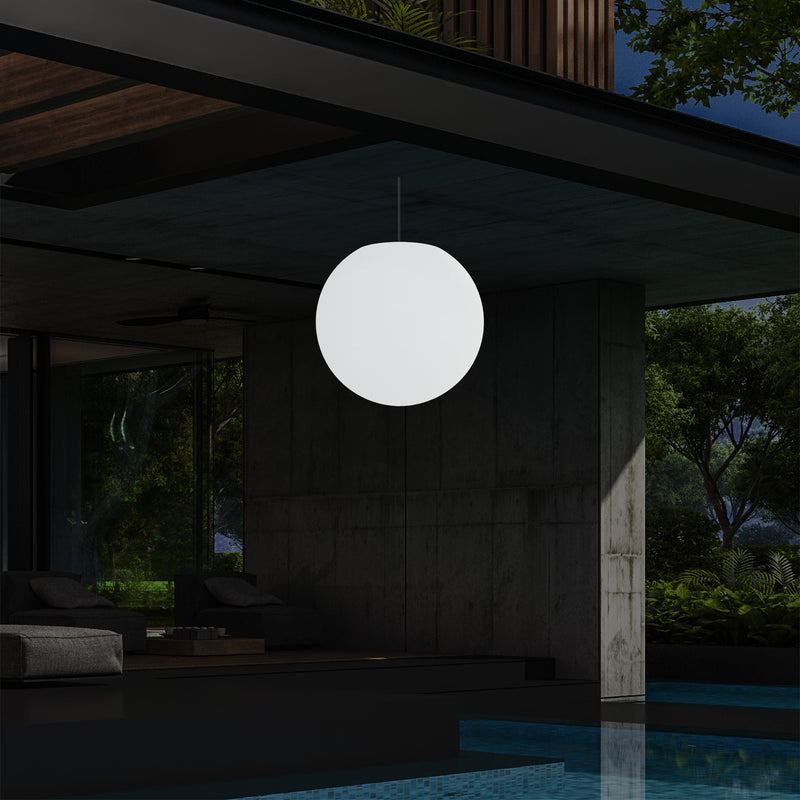 Buitenlamp op Netvoeding, LED Plafondlamp, 30cm Bol, Meerkleurig, Kleurveranderend