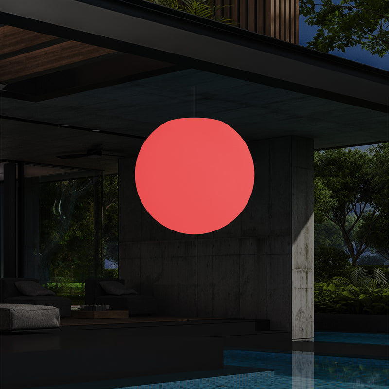 Tuinlamp, 50cm LED Bol Hanglamp, Meerkleurige Sfeerverlichting met Afstandsbediening