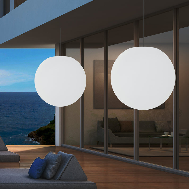Tuinlamp, 50cm LED Bol Hanglamp, Meerkleurige Sfeerverlichting met Afstandsbediening