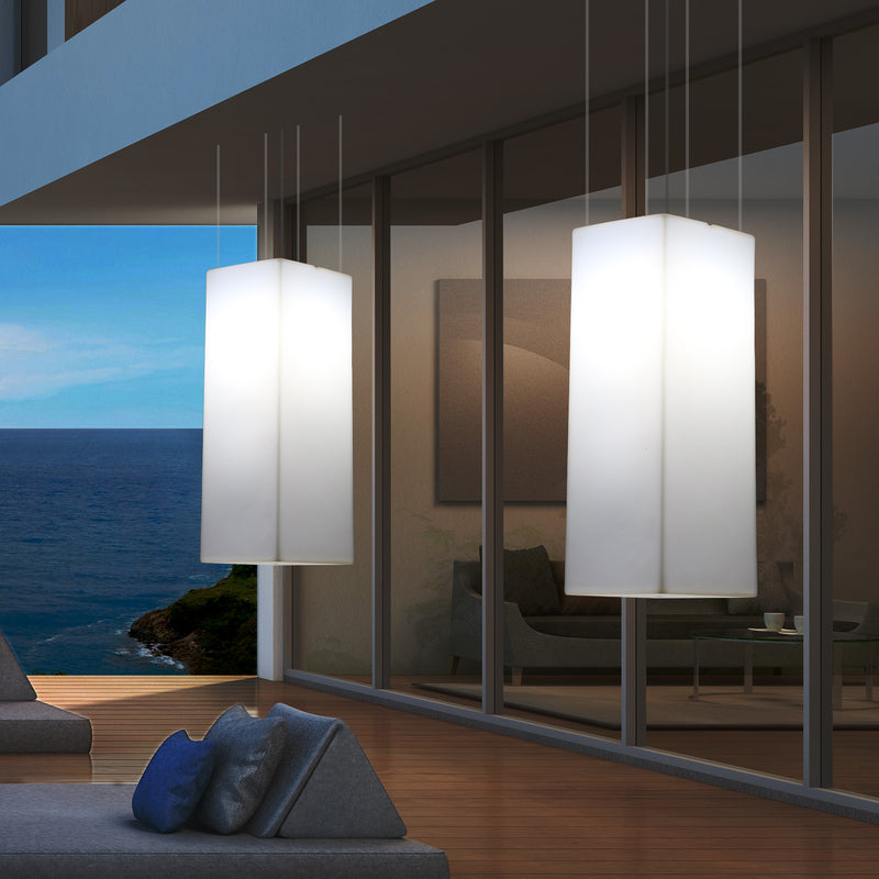 Buitenverlichting, Plafondlamp, Tuinverlichting 110 x 30cm LED Hanglamp, RGB met Afstandsbediening