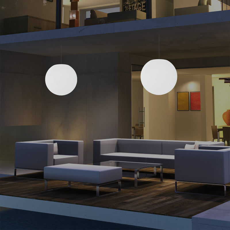 Buitenlamp op Netvoeding, LED Plafondlamp, 30cm Bol, Meerkleurig, Kleurveranderend