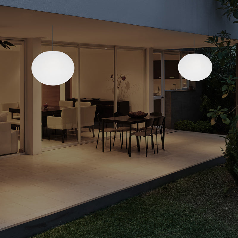 Hanglamp Terraslamp, Tuinverlichting, Sfeerlicht LED Hanglamp op Netvoeding, 27cm RGB