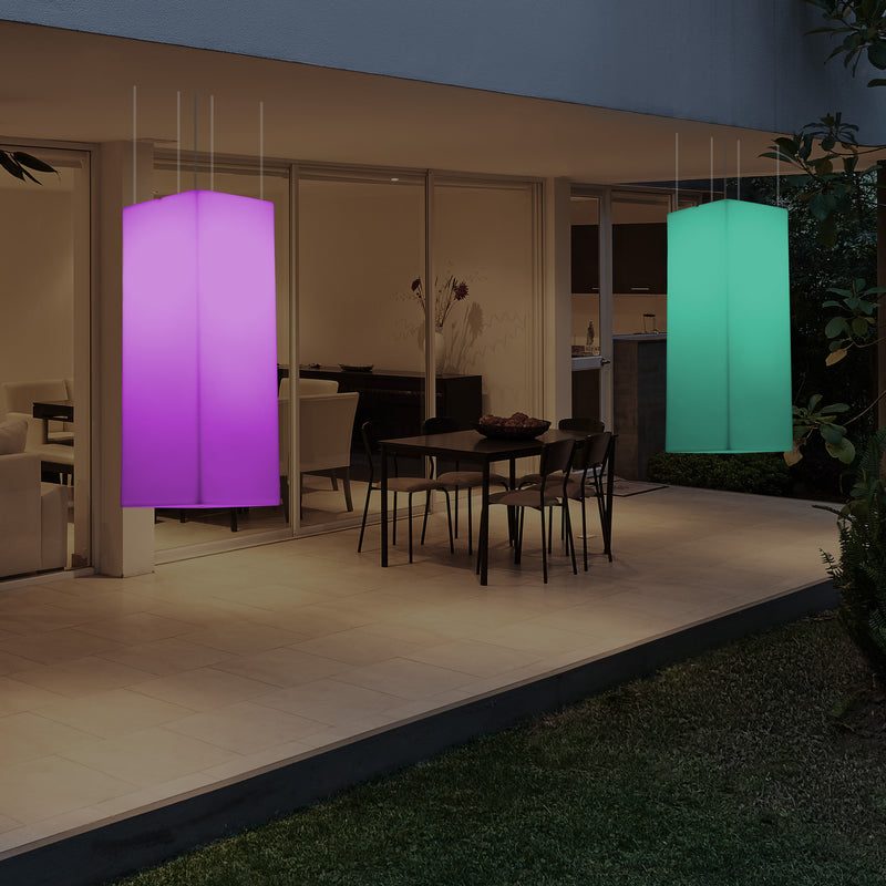 Buitenverlichting, Plafondlamp, Tuinverlichting 110 x 30cm LED Hanglamp, RGB met Afstandsbediening
