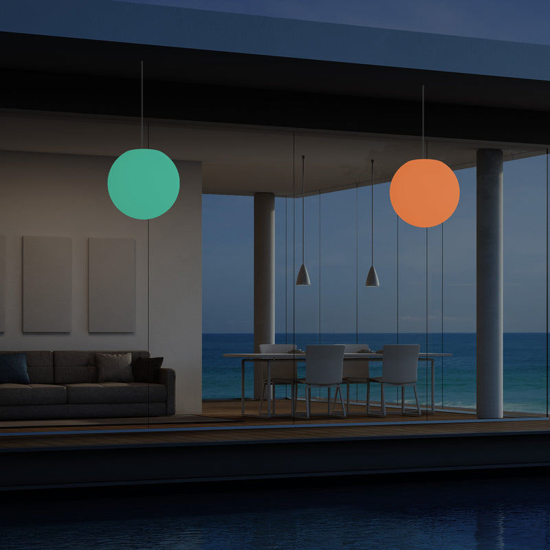 25cm LED Bol Hanglamp, Kleurveranderende LED Lamp met Afstandbediening, Plafondlamp