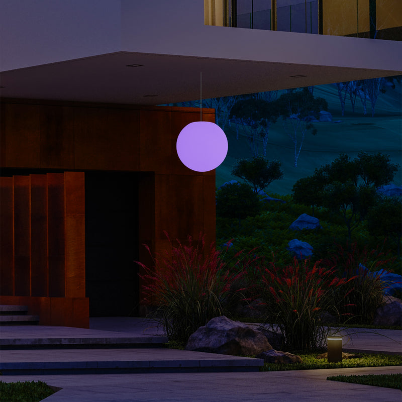 25cm LED Bol Hanglamp, Kleurveranderende LED Lamp met Afstandbediening, Plafondlamp