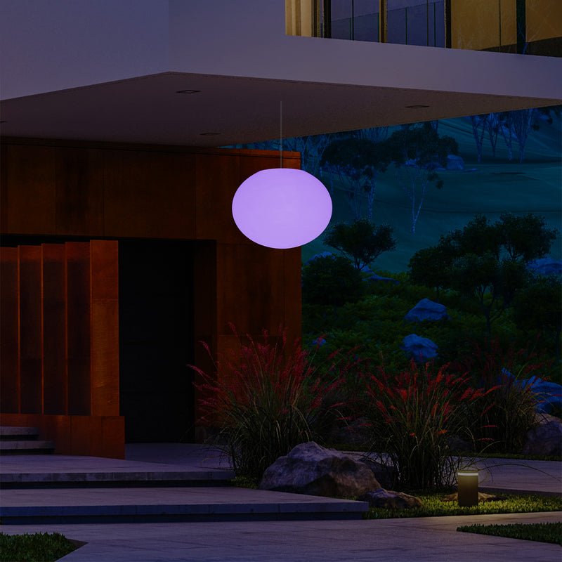 Hanglamp Terraslamp, Tuinverlichting, Sfeerlicht LED Hanglamp op Netvoeding, 27cm RGB