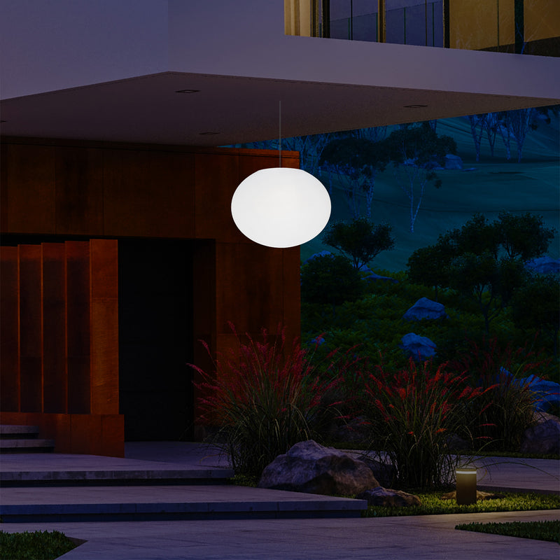 Hanglamp Terraslamp, Tuinverlichting, Sfeerlicht LED Hanglamp op Netvoeding, 27cm RGB