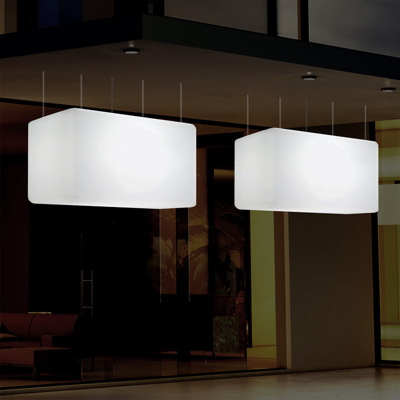 Buitenverlichting, Patio Plafondlamp, 55x35 cm LED Hanglamp, RGB met Afstandsbediening