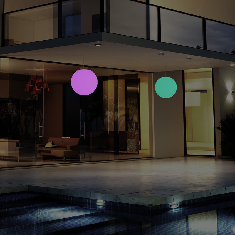 25cm LED Bol Hanglamp, Kleurveranderende LED Lamp met Afstandbediening, Plafondlamp