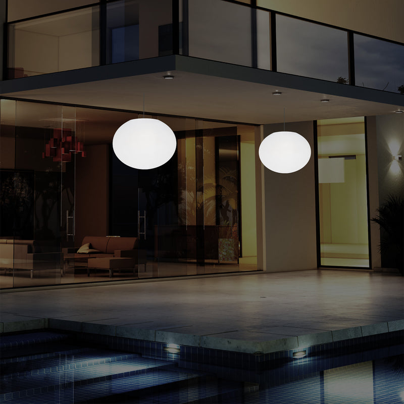 Hanglamp Terraslamp, Tuinverlichting, Sfeerlicht LED Hanglamp op Netvoeding, 27cm RGB