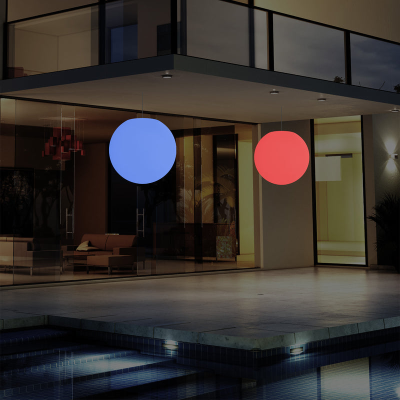 Terras LED Hanglamp, 40cm Bol Plafondlamp op Netvoeding, 5V Laagspanning, Buitenlamp