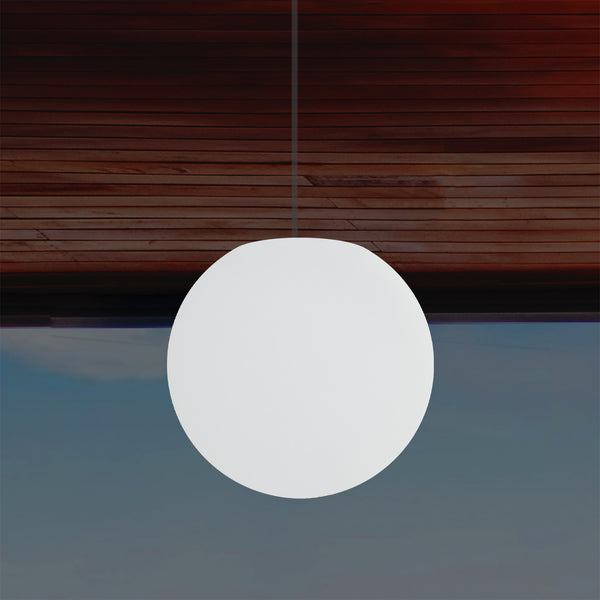 Tuinlamp LED Hanglamp, 20 cm Bol Plafondlamp, RGB Kleurveranderend met Afstandbediening