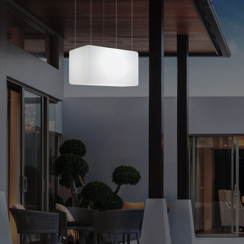 Buitenverlichting, Patio Plafondlamp, 55x35 cm LED Hanglamp, RGB met Afstandsbediening