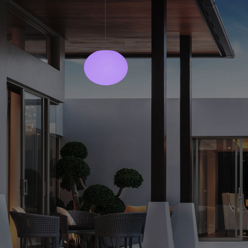 Hanglamp Terraslamp, Tuinverlichting, Sfeerlicht LED Hanglamp op Netvoeding, 27cm RGB