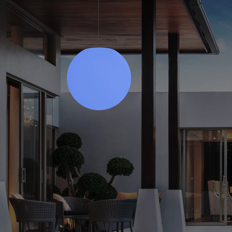 Tuinlamp, 50cm LED Bol Hanglamp, Meerkleurige Sfeerverlichting met Afstandsbediening