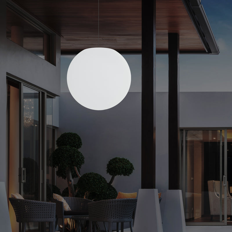 Tuinlamp, 50cm LED Bol Hanglamp, Meerkleurige Sfeerverlichting met Afstandsbediening