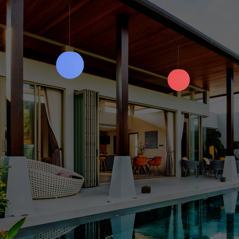 25cm LED Bol Hanglamp, Kleurveranderende LED Lamp met Afstandbediening, Plafondlamp